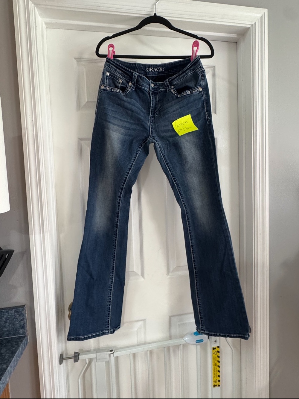 Grace Women's Dark Indigo Flare Jeans